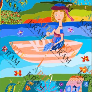 La Jeune femme en pique-nique