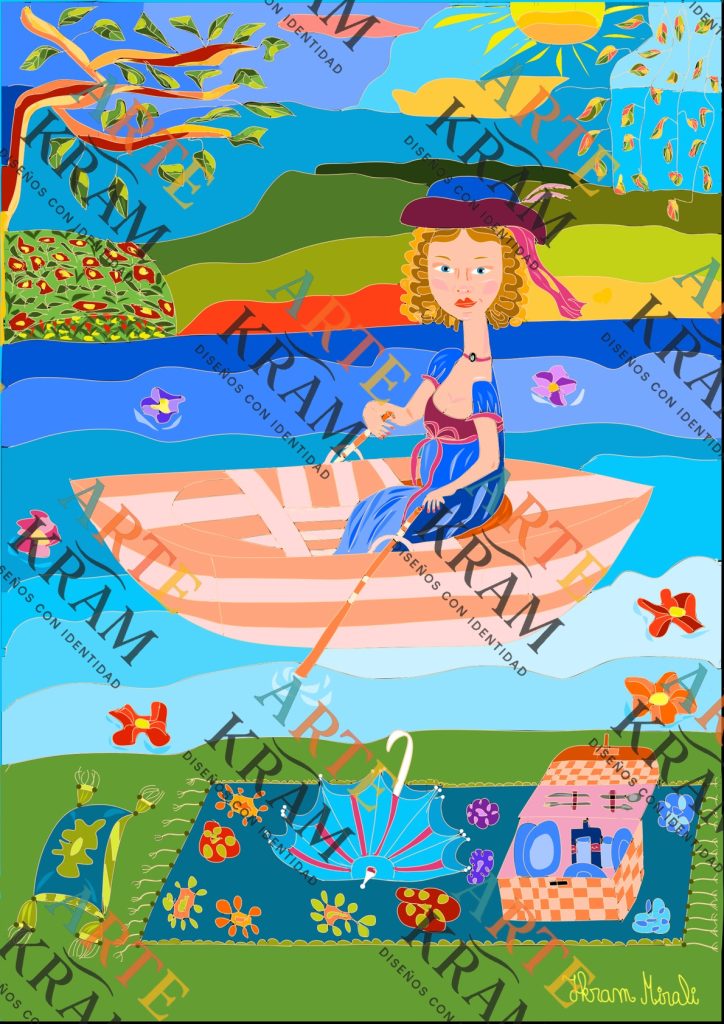 La Jeune femme en pique-nique