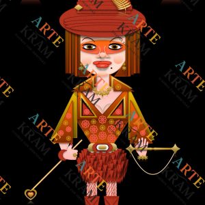 Chica con su disfraz de Halloween