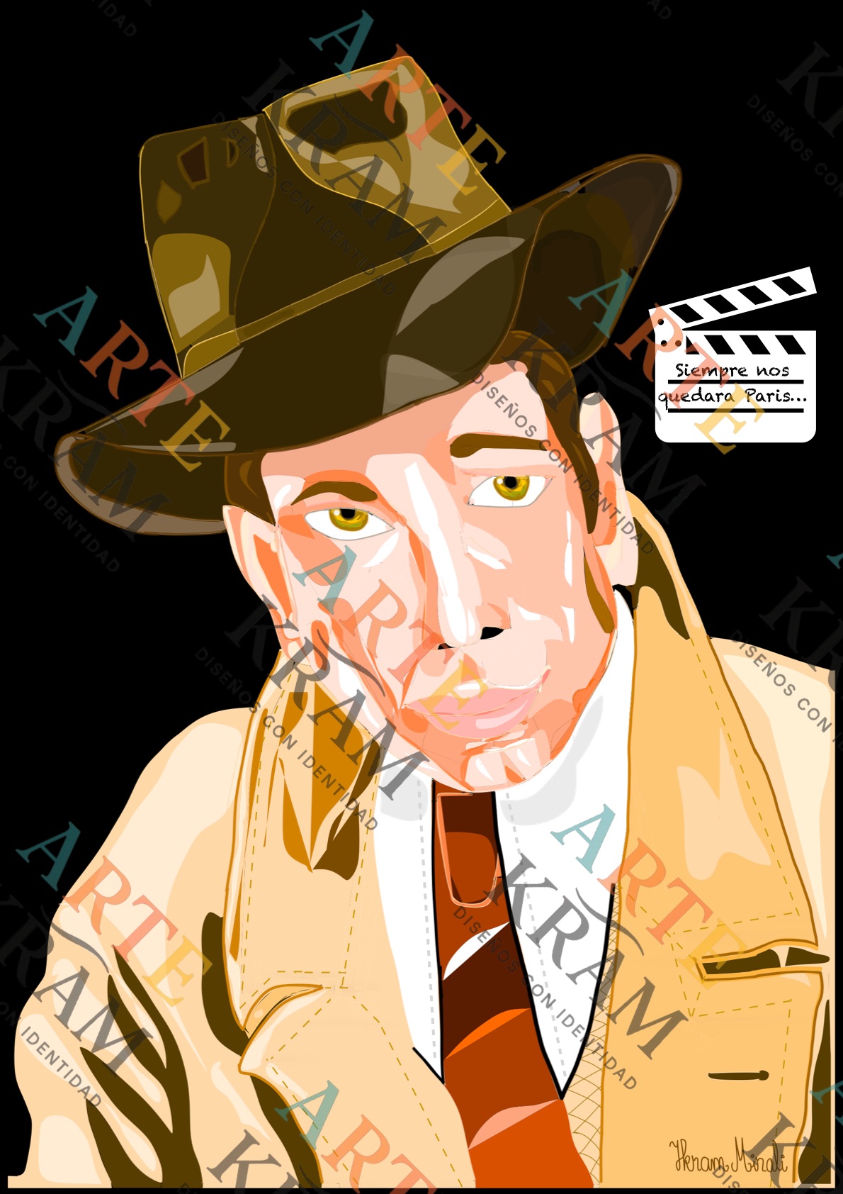 Reinterpretacion de Humphrey Bogart